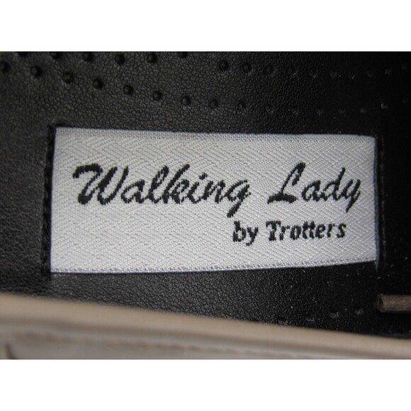 Walking Lady by Trotters Womens 6M Taupe Block Heeled Loafers Leather Casual - Picture 7 of 16